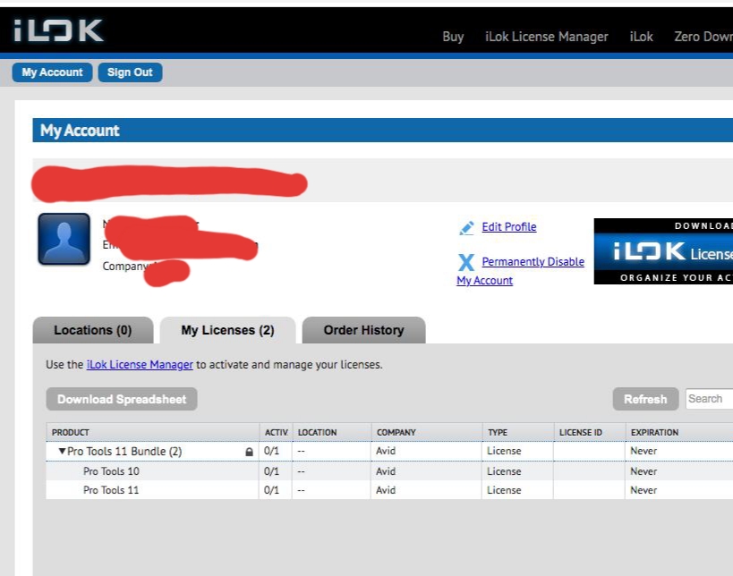 Transférer la licence Protools 10/11 Permanent 