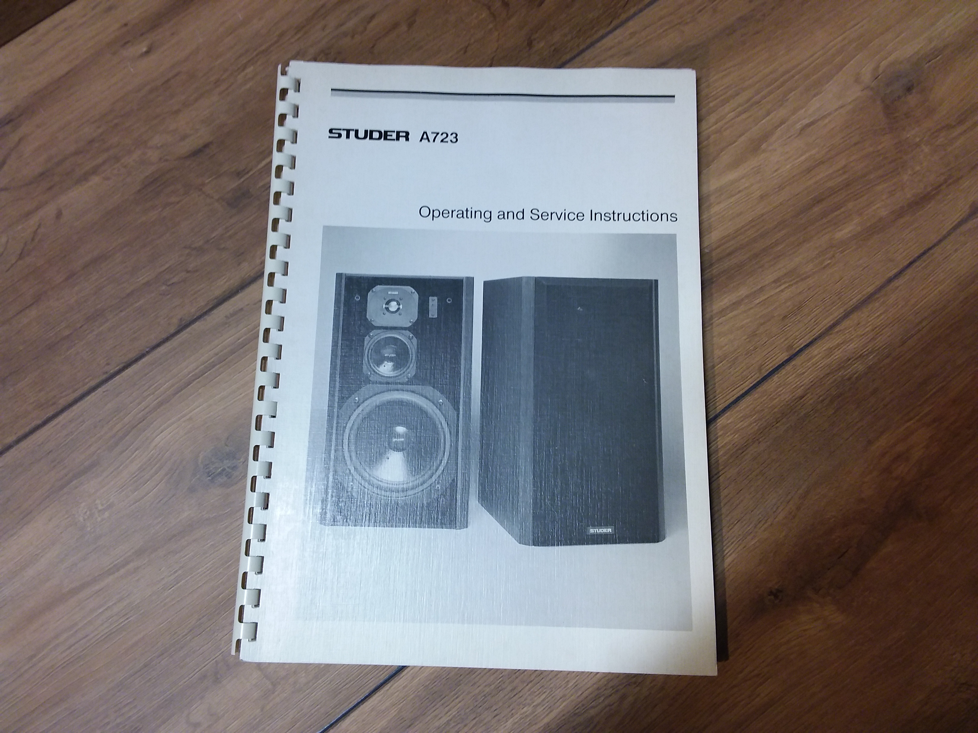 Vends STUDER A723 Service Manual