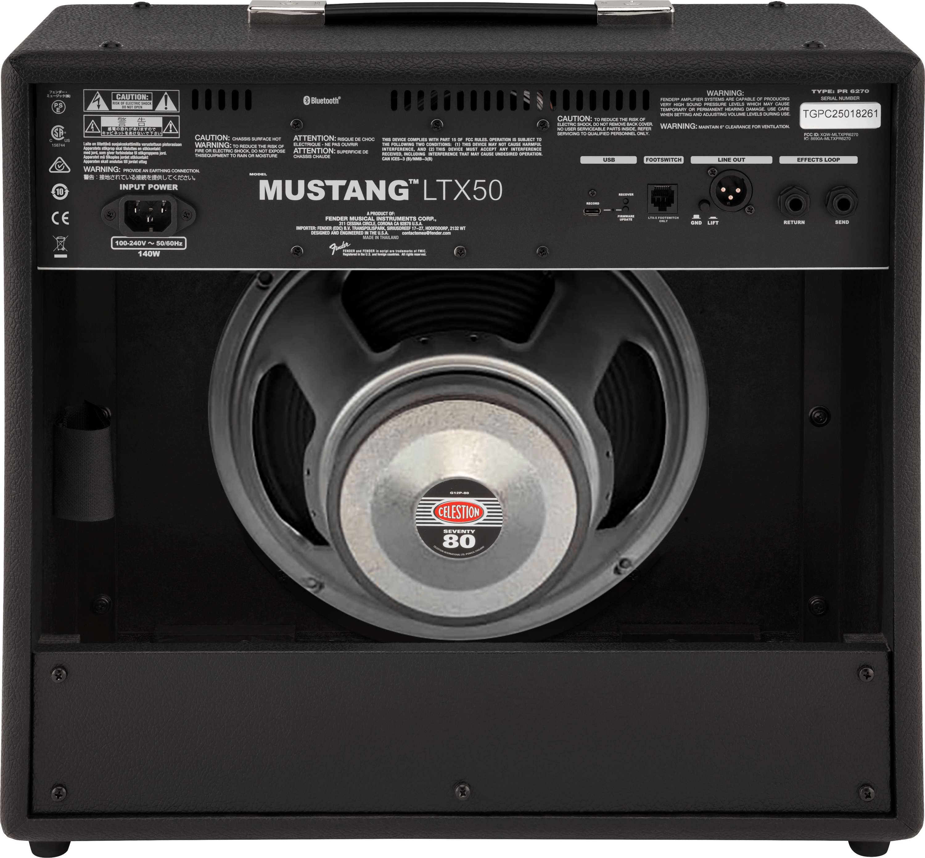 Fender Mustang LTX50 : Mustang LTX50BACK