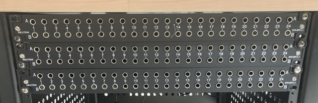 Rean NYS SPP-L1  3 patch jack (6,35) 19 pouces avec jacks