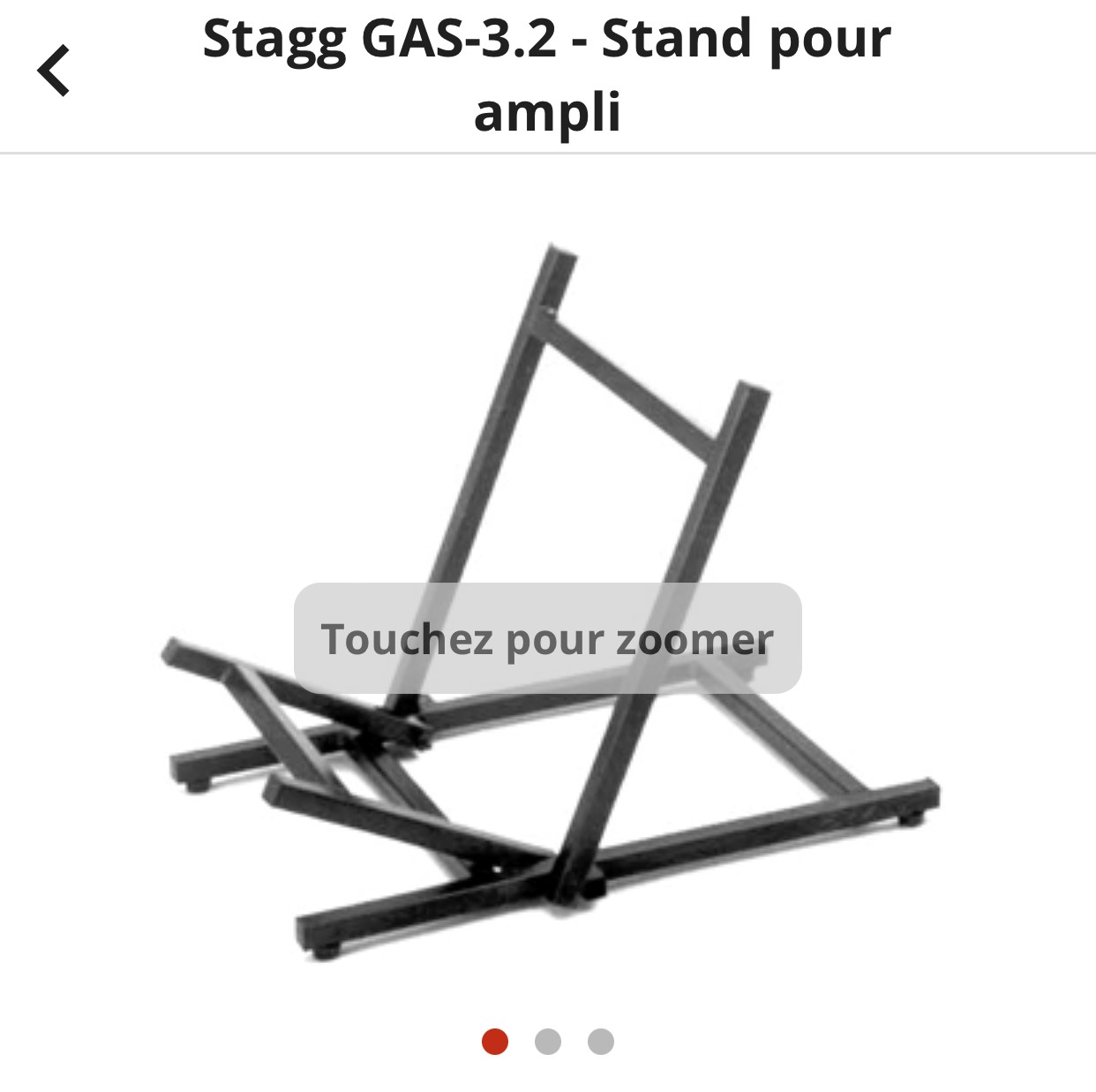 Vends stand pour ampli guitare ou basse combo STAGG GAS-3.2 