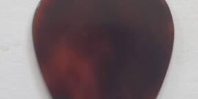 Médiator en écaille de tortue véritable.