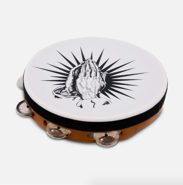 Praying Hands Tambourine 10%22