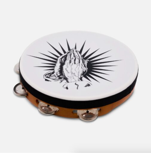 Praying Hands Tambourine 10%22 Praying Hands Tambourine 10%22