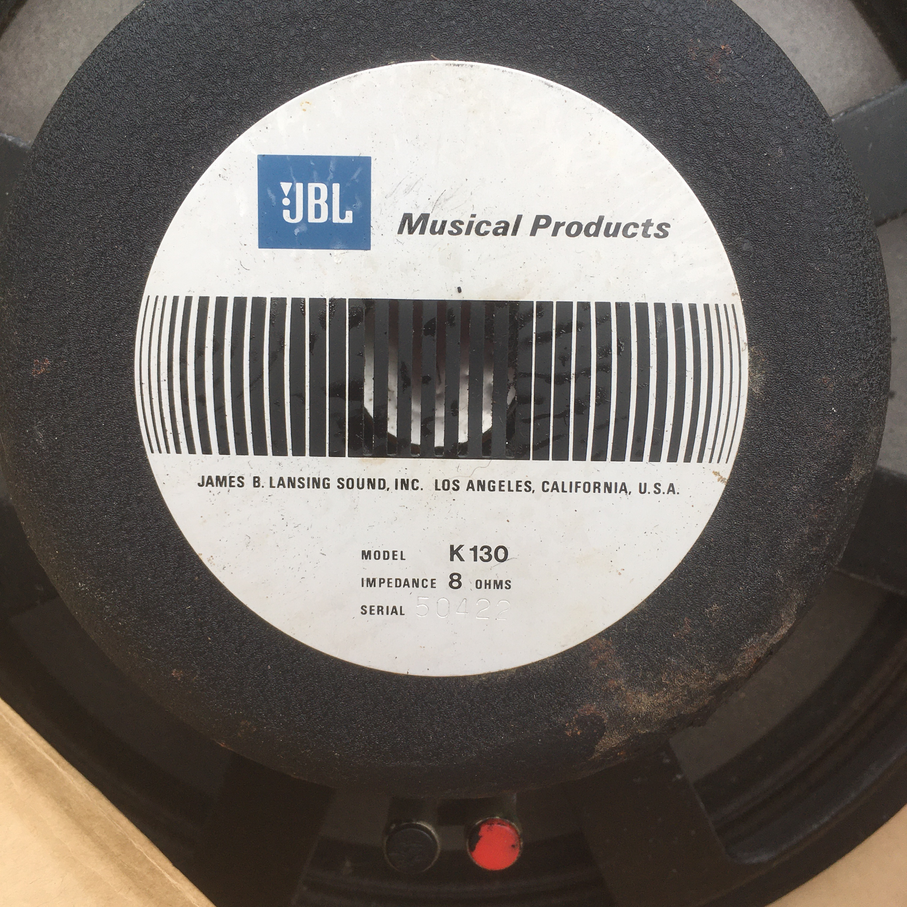 JBL K130 face arriere
