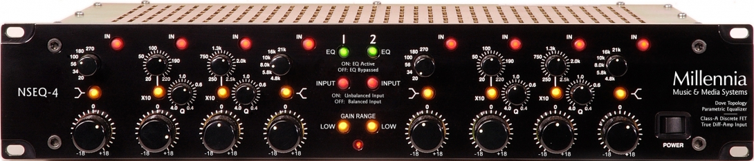 Vends Millennia NSEQ-4, égaliseur 4 bandes stéréo en pure Class A