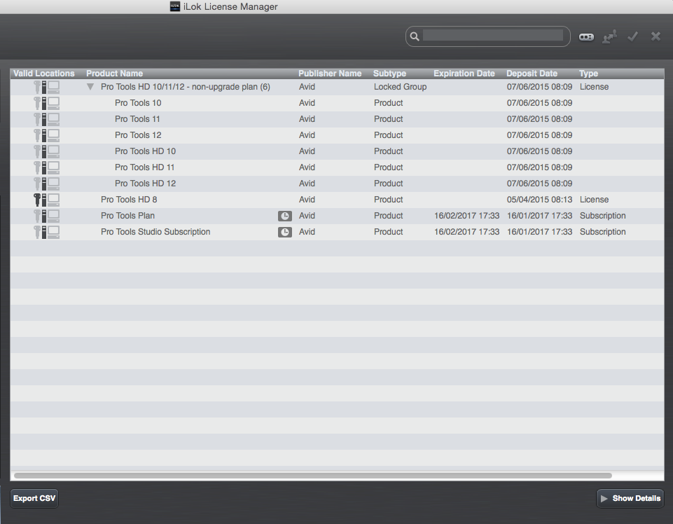Vends License perpétuelle PRO TOOLS HD 12.5