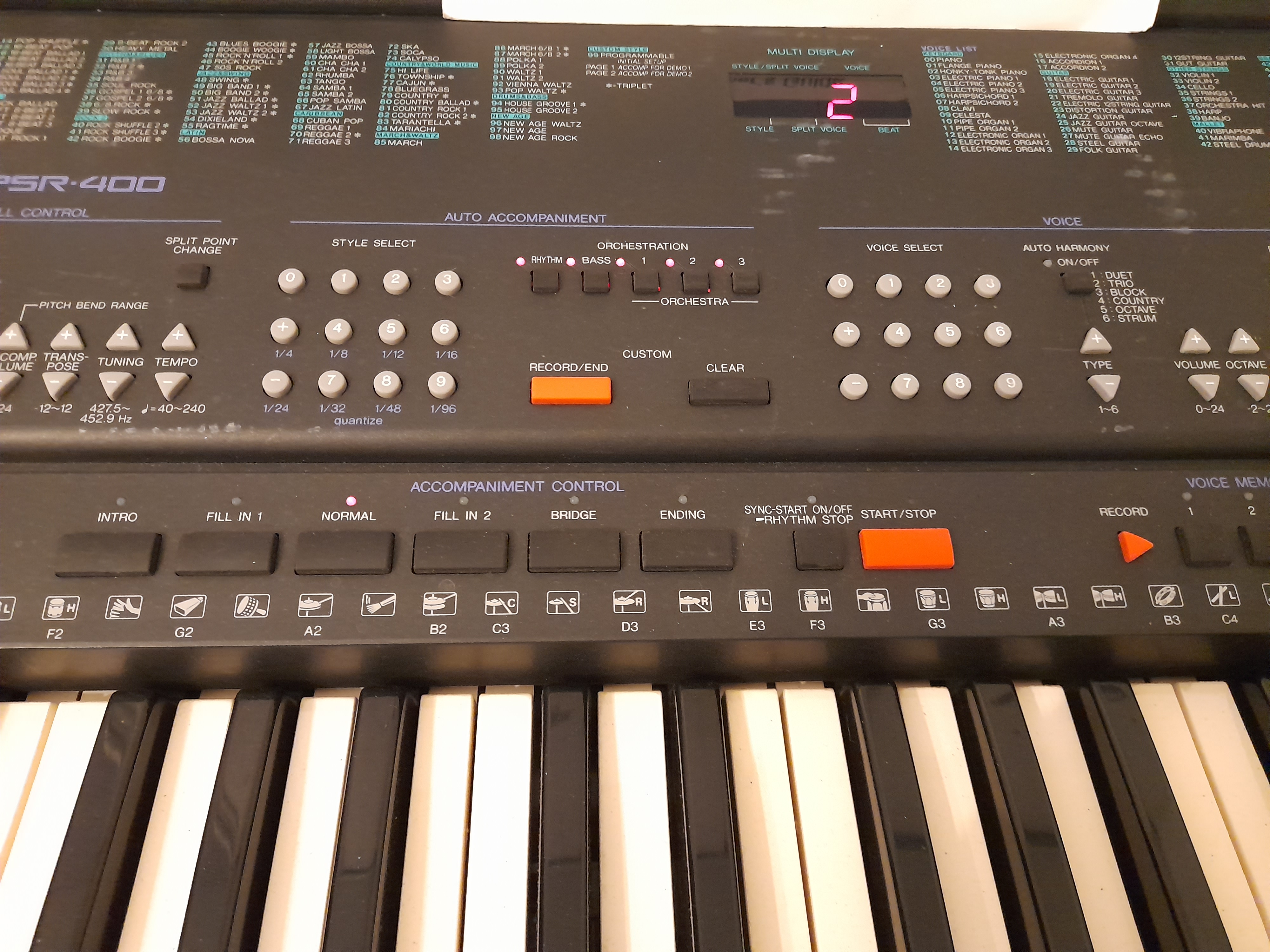 YAMAHA PSR-400 ヤマハ シンセサイザー[t838]