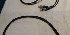 Vends 4 câbles Jack XLR (2 mâles + 2 femelles) 17420/SW et 17290/SW