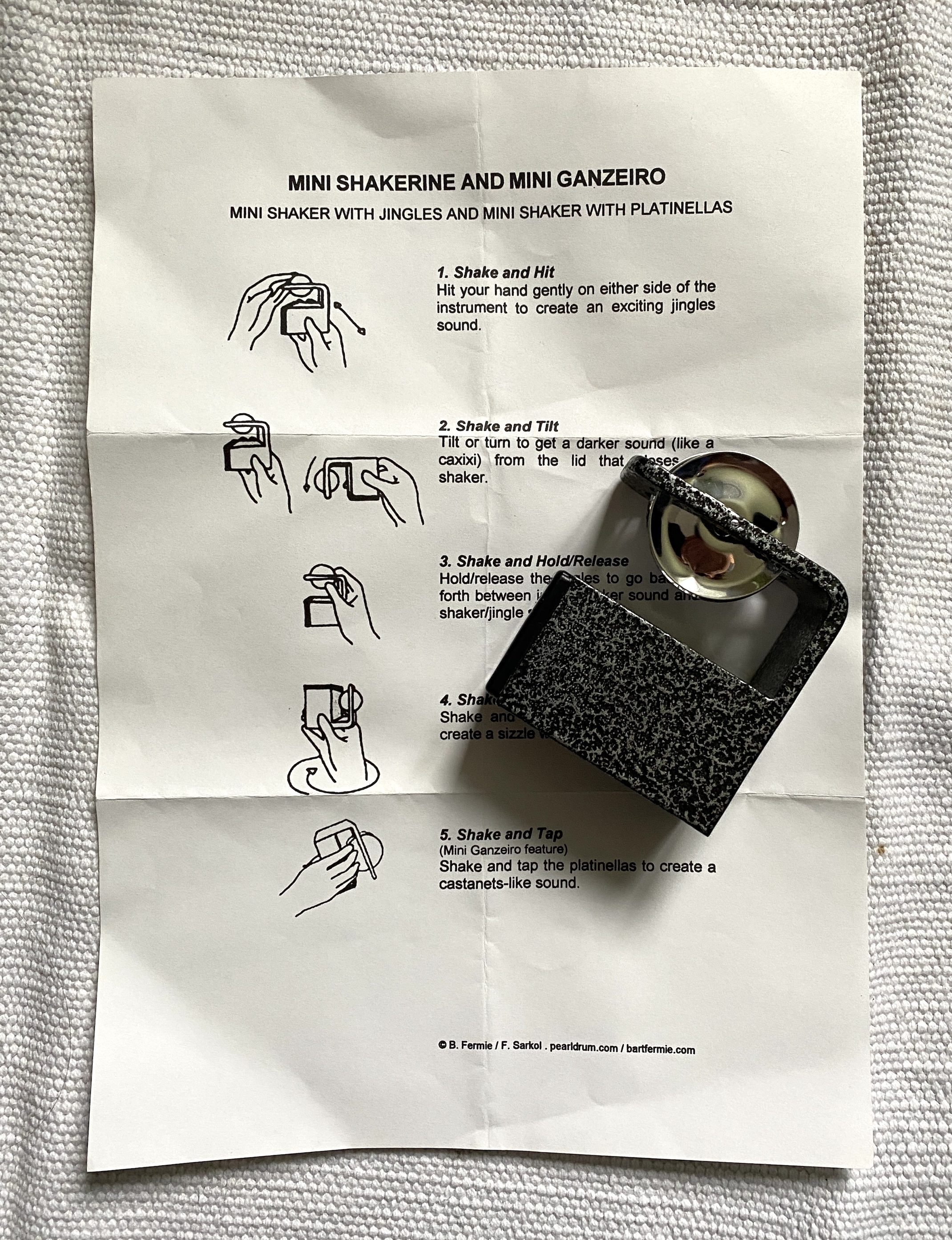 Vends Pearl PSR-01 Mini Shakerine & Ganza