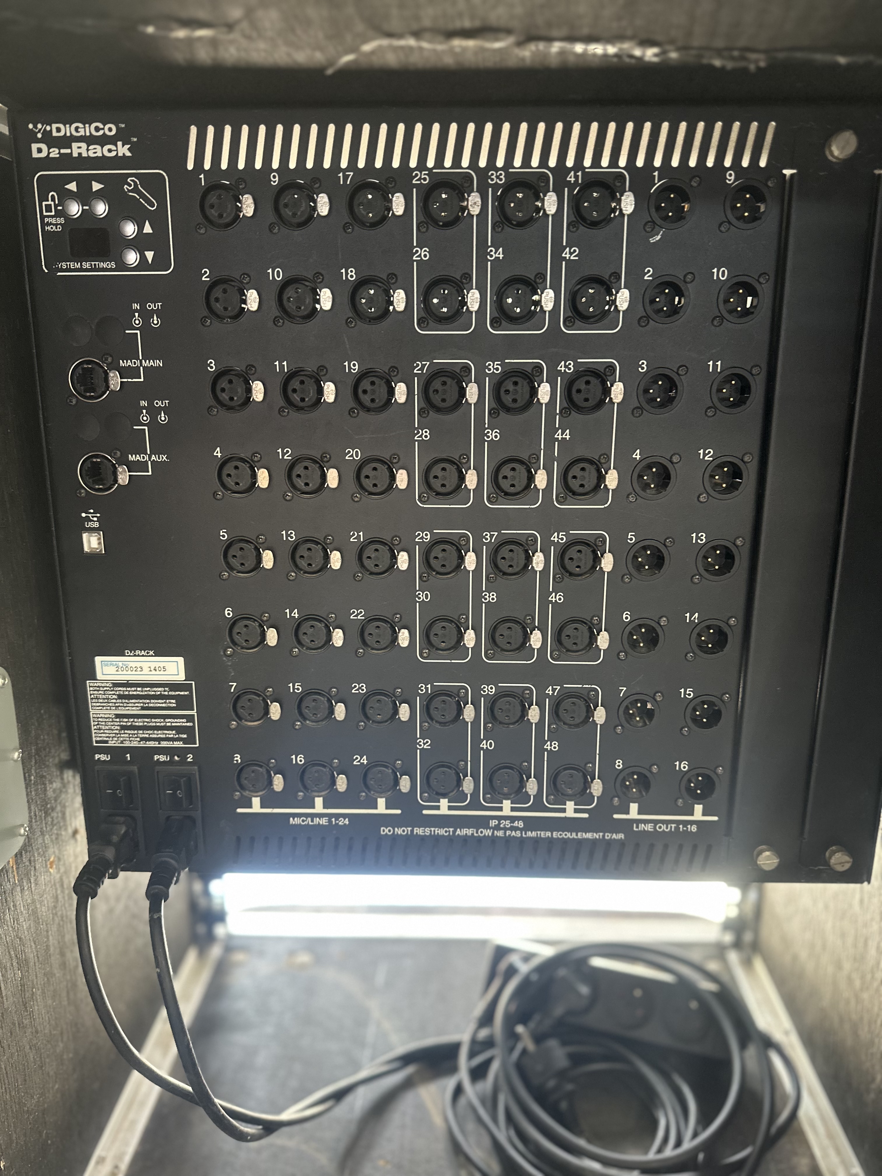 Vends boitier de scène D2-rack Madi