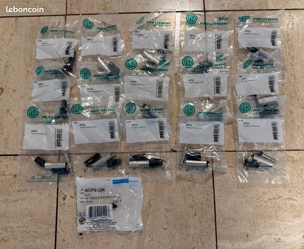 Lot De Fiche Neutrik NP3X, Jack 6.35 Neuf