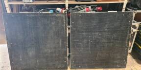 Lot de 2 praticables 1x1m + pieds