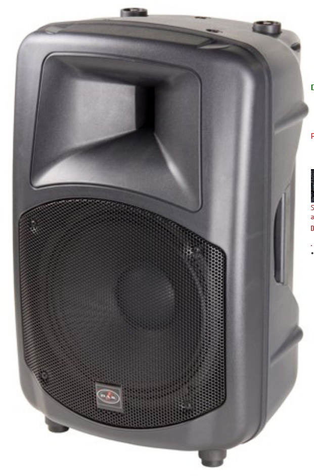 Vds 2 enceintes DAS modèle DR112 
