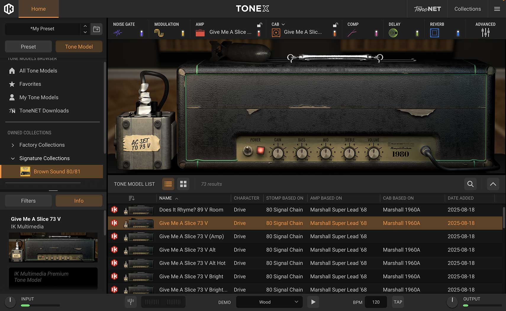 Brown Sound 80:81 Brown Sound ToneX Signature Collection