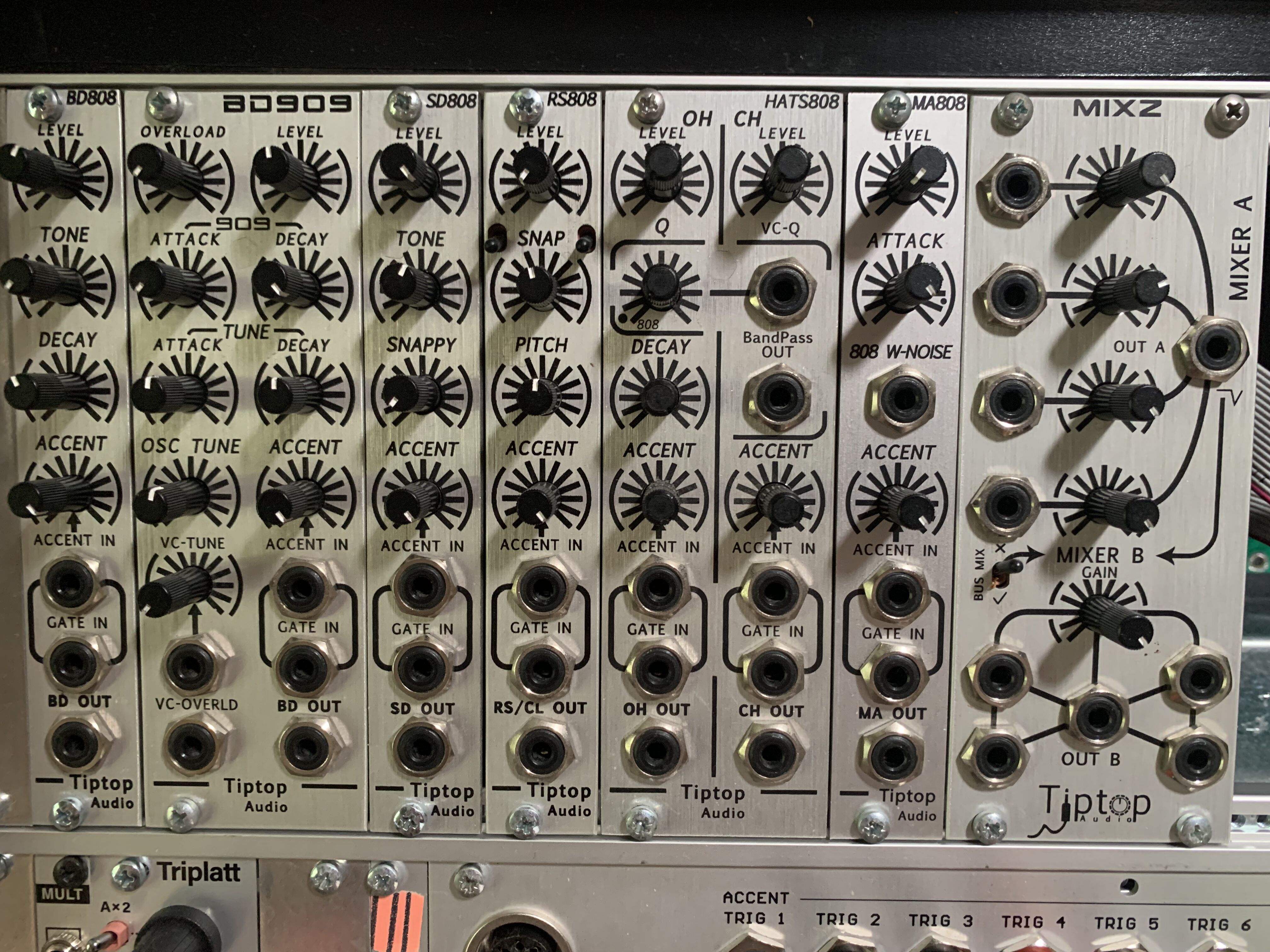 Vends  Tiptop 808 SD, HATS, RS, MA + BD909 + Mixz