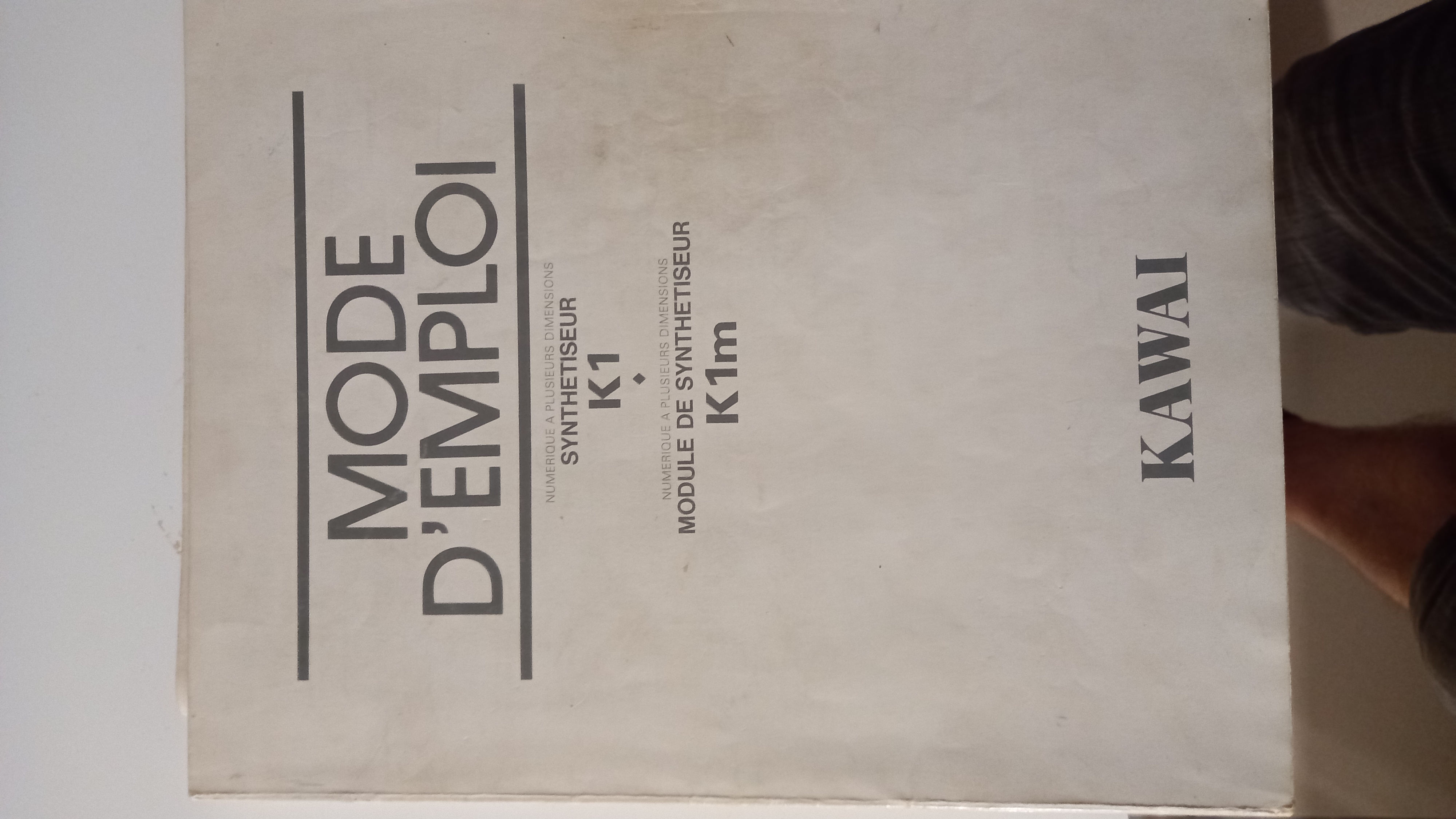 Manuel Kawai K-1 synth - Francais - d'origine