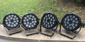 4 PAR LED PRO LUXIBEL LX107 18 x10 watts + flight case