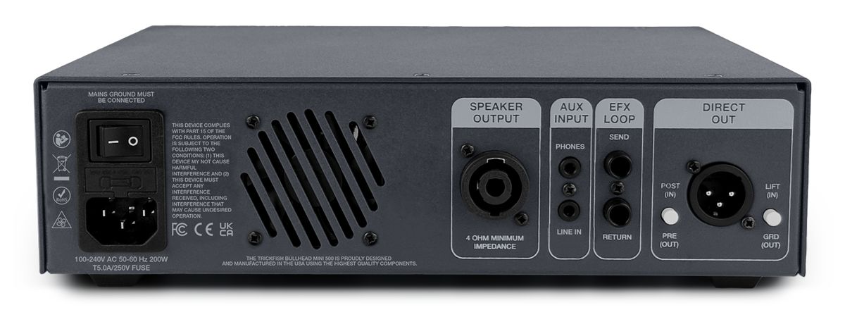Trickfish Amplification Bullhead Mini 500 : Bullhead Mini 500 REAR