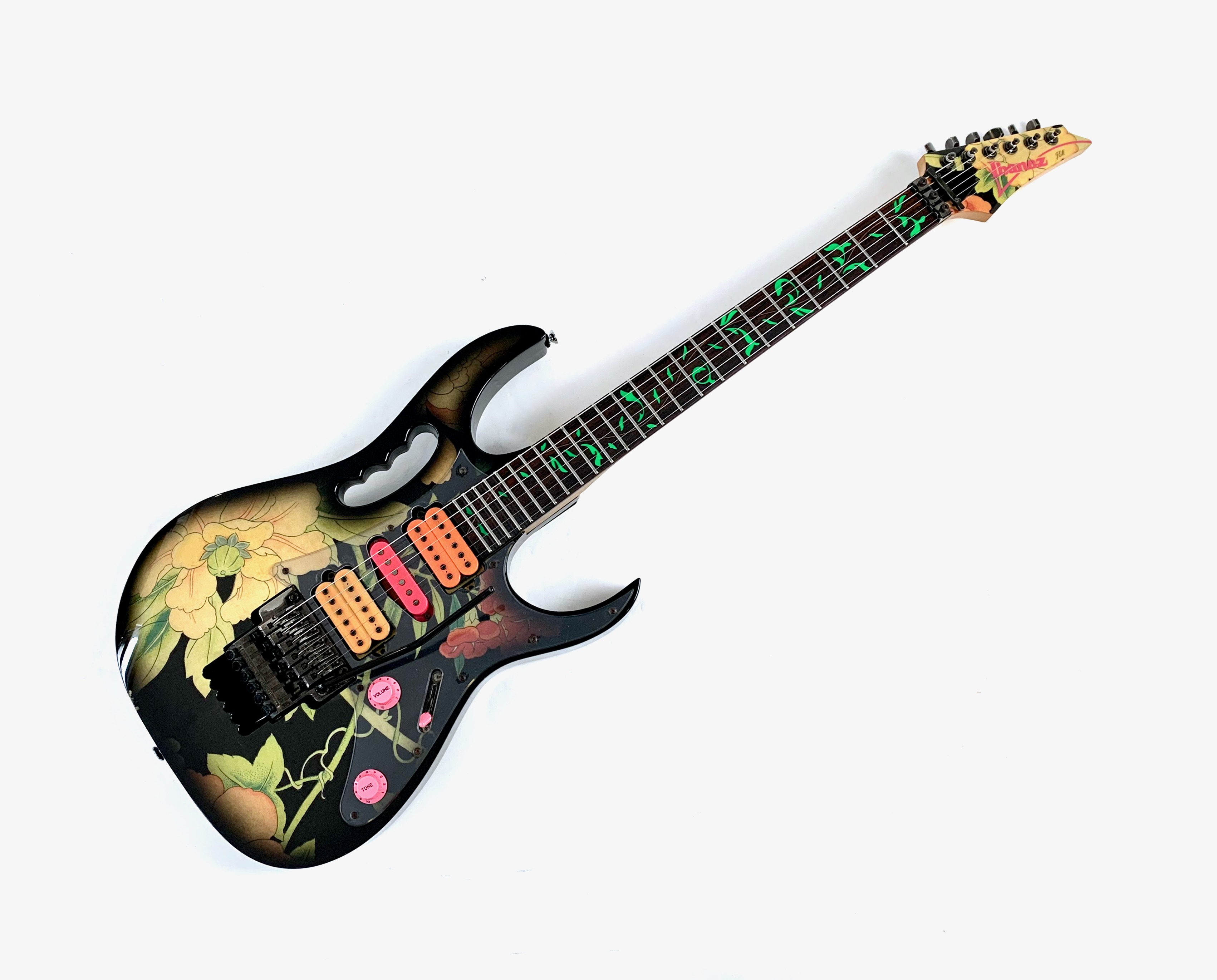 Ibanez JEM77-FP Steve Vai Signature 1997 Black Floral Pattern