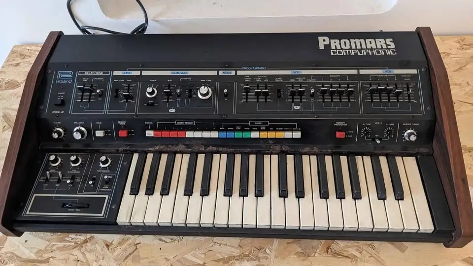 Roland MRS-2 ProMars 37 key Duophonic Synthesizer 1978 1982 black 