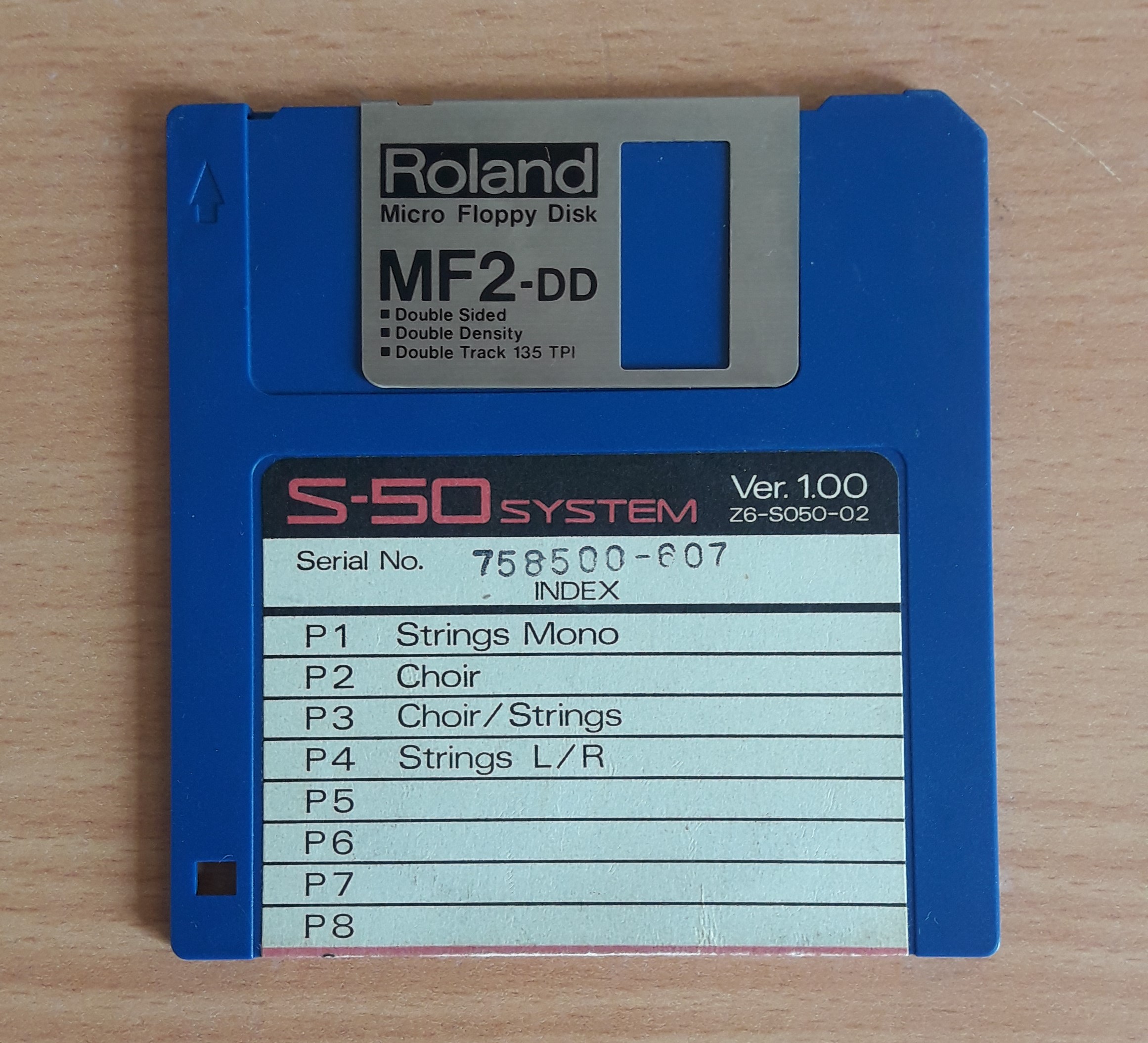 Disquette d' origine des ROLAND S-50 / S-550