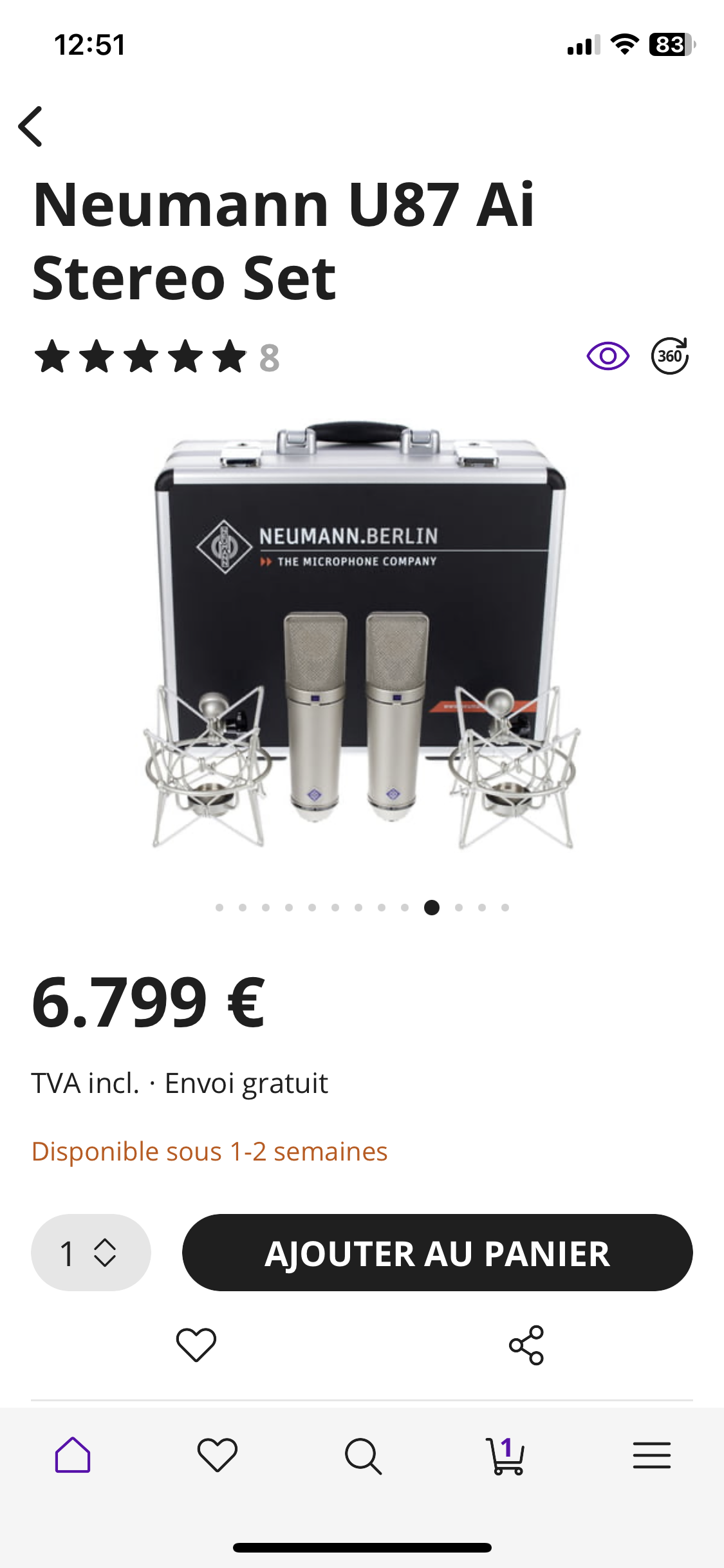 Neumann U87 ai stereo set