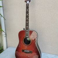 Guitare MIJ électroacoustique MORRIS Tornado X60 avec son étui rigide d'origine