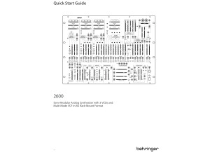 BEHRINGER 2600 MANUAL