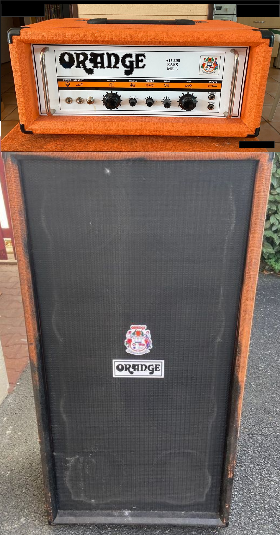 Orange tête AD200 BASS MK3 + CAB Orange Baffle OBC 810