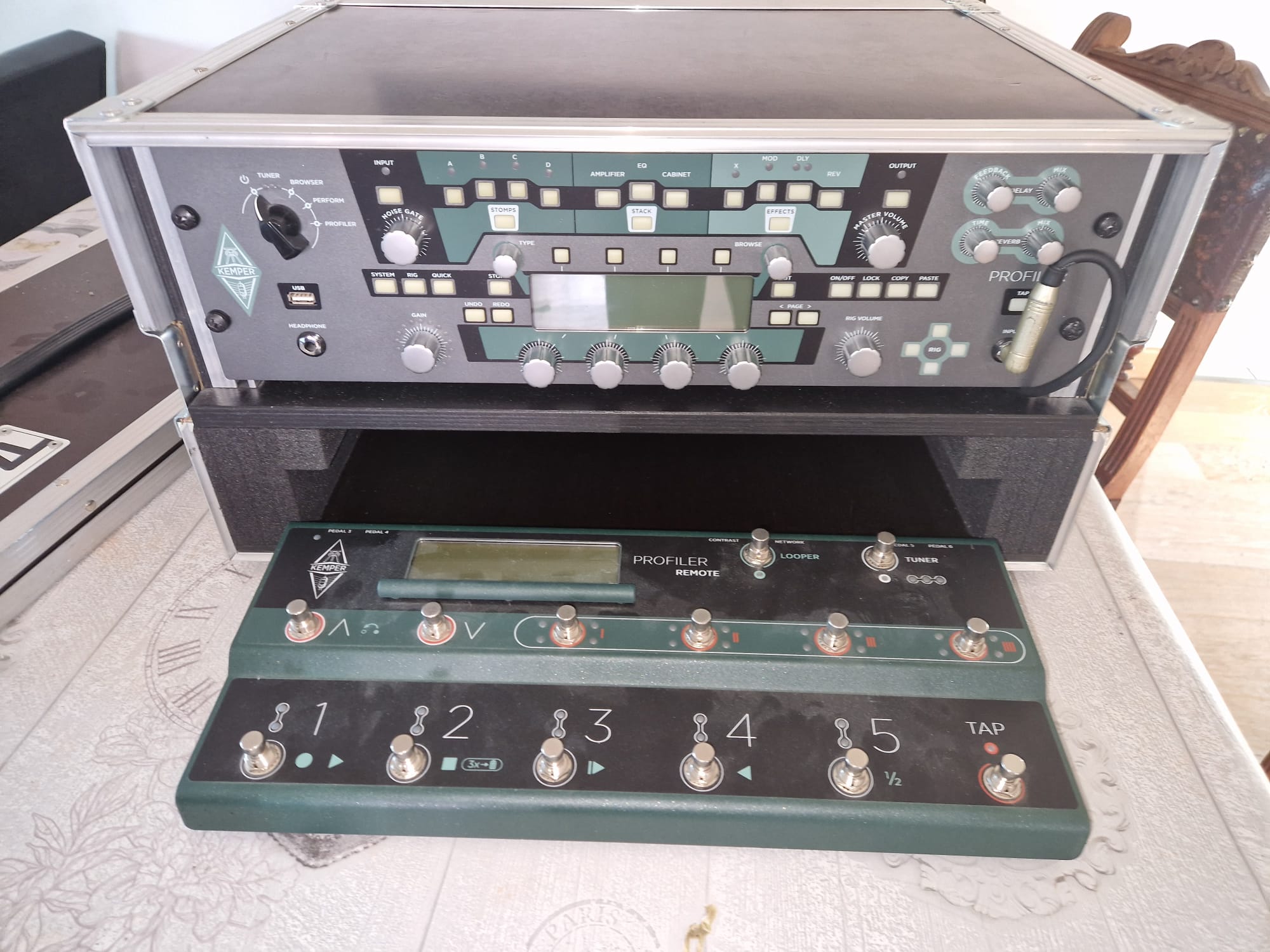 Kemper Profiler Rack + Kemper Remote + rack de protection
