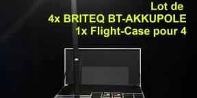 Vends d'occasion Lot de 4x BRITEQ BT-AKKUPOLE + 1x Flight-Case pour 4 (non dissociable)