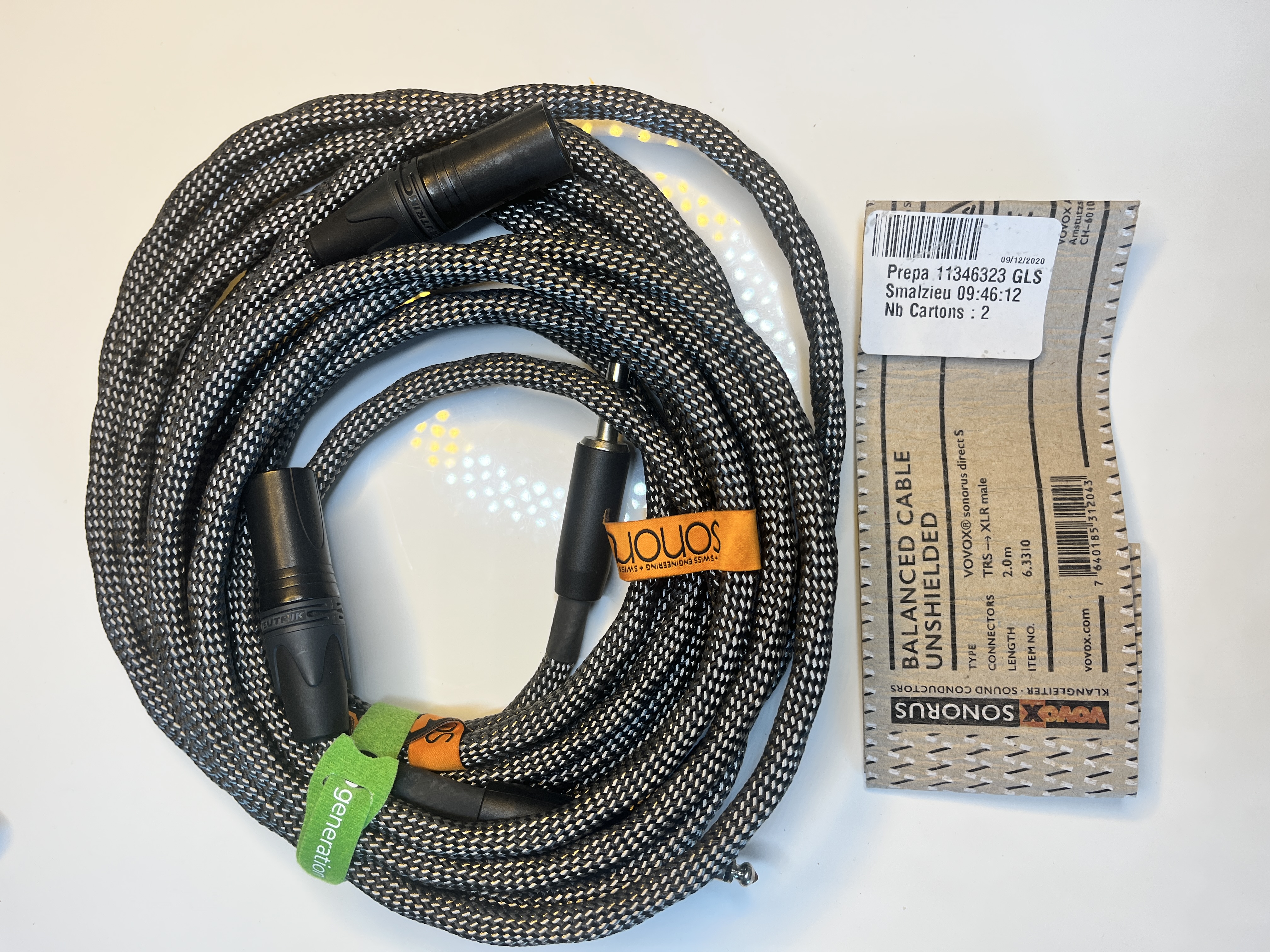 Vend paire de  VOVOX sonorus direct S200 TRS/XLRm Neuf !