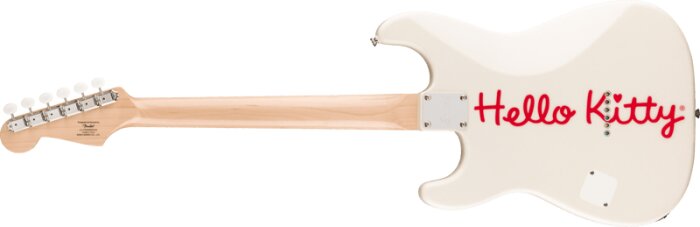 Squier Hello Kitty White Stratocaster (2025) : Hello Kitty White StratocasterBACK Squier Hello Kitty White Stratocaster (2025) : Hello Kitty White StratocasterBACK