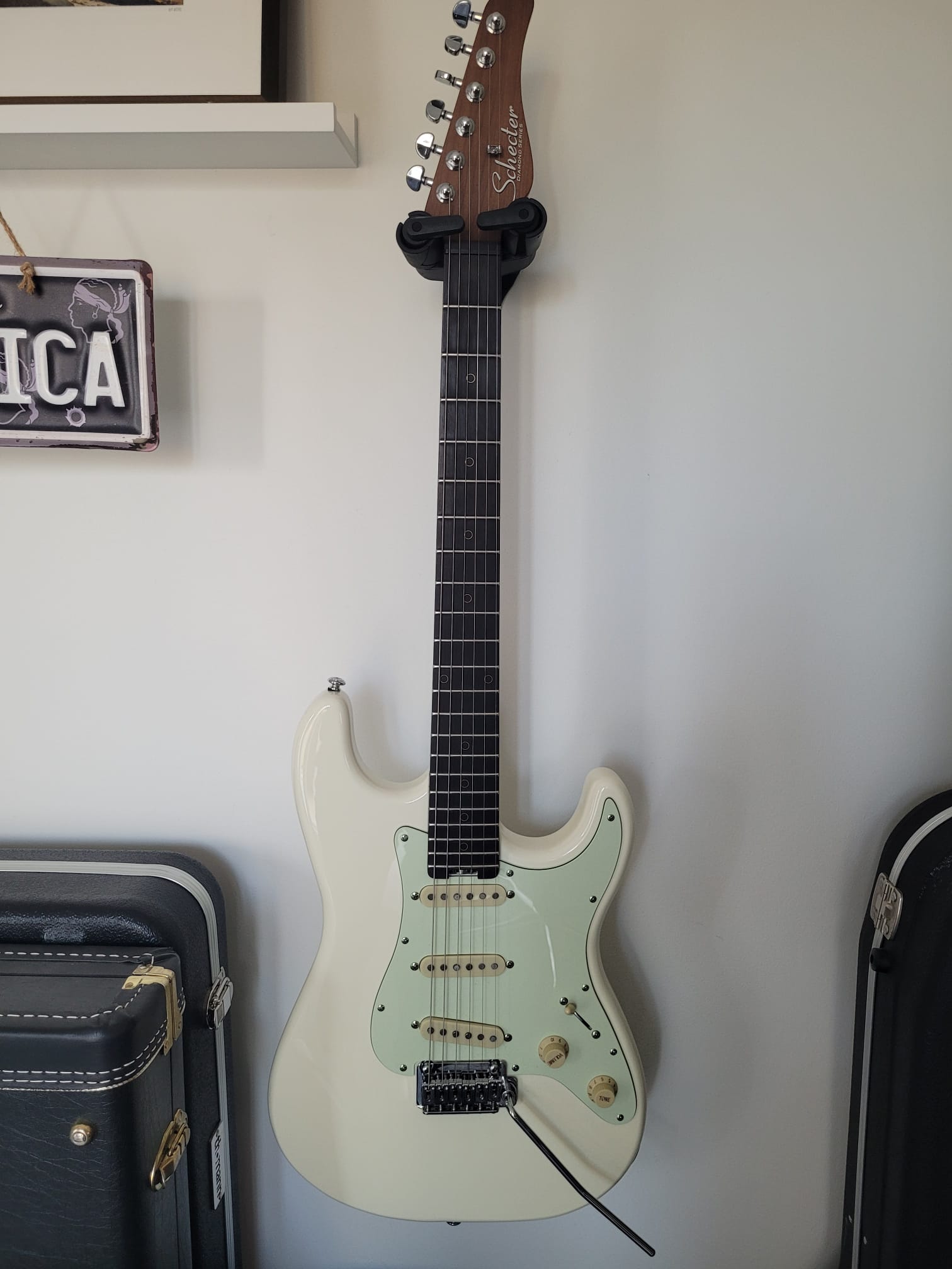 schecter nick johnston traditional atomic snow + étuis rigide