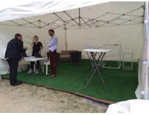 Tente 5x5 + plancher + moquette gazon CDH Bordeaux 2022