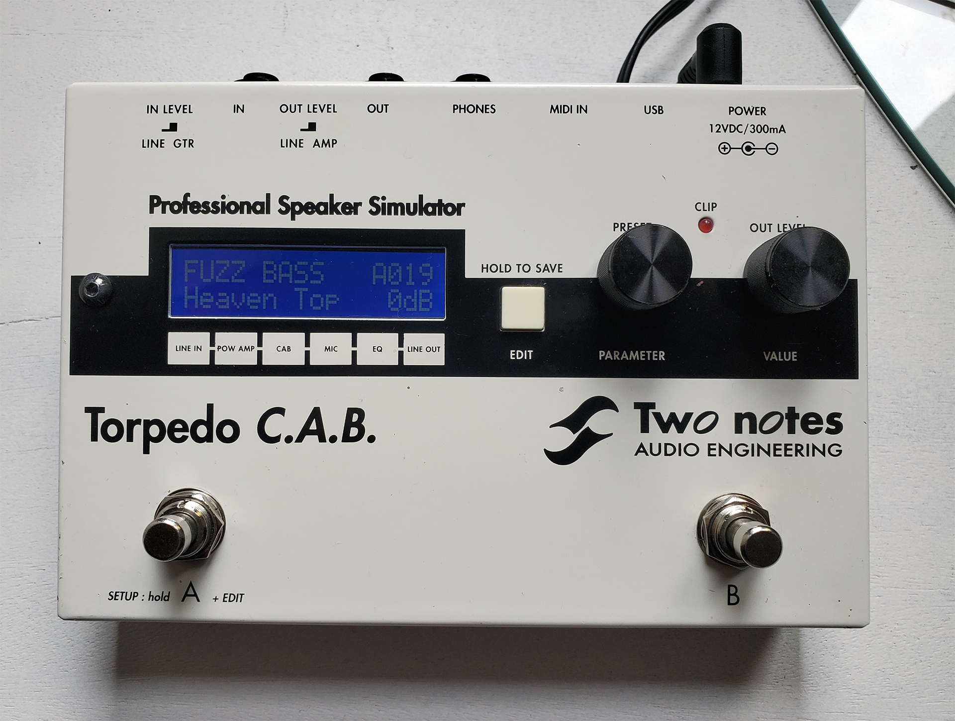 Torpedo C.A.B Simulateur HP pour guitares et basse