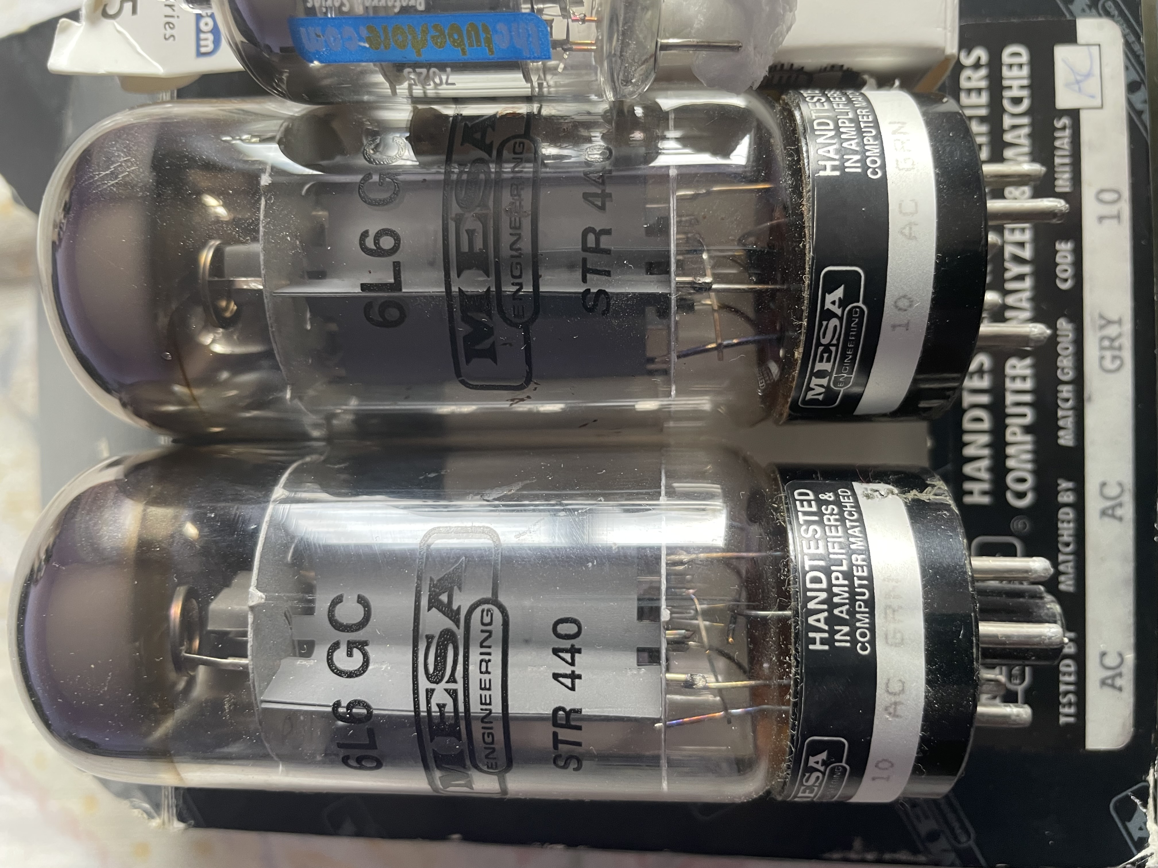 vends 2 amp tubes mesa boogie 6l6