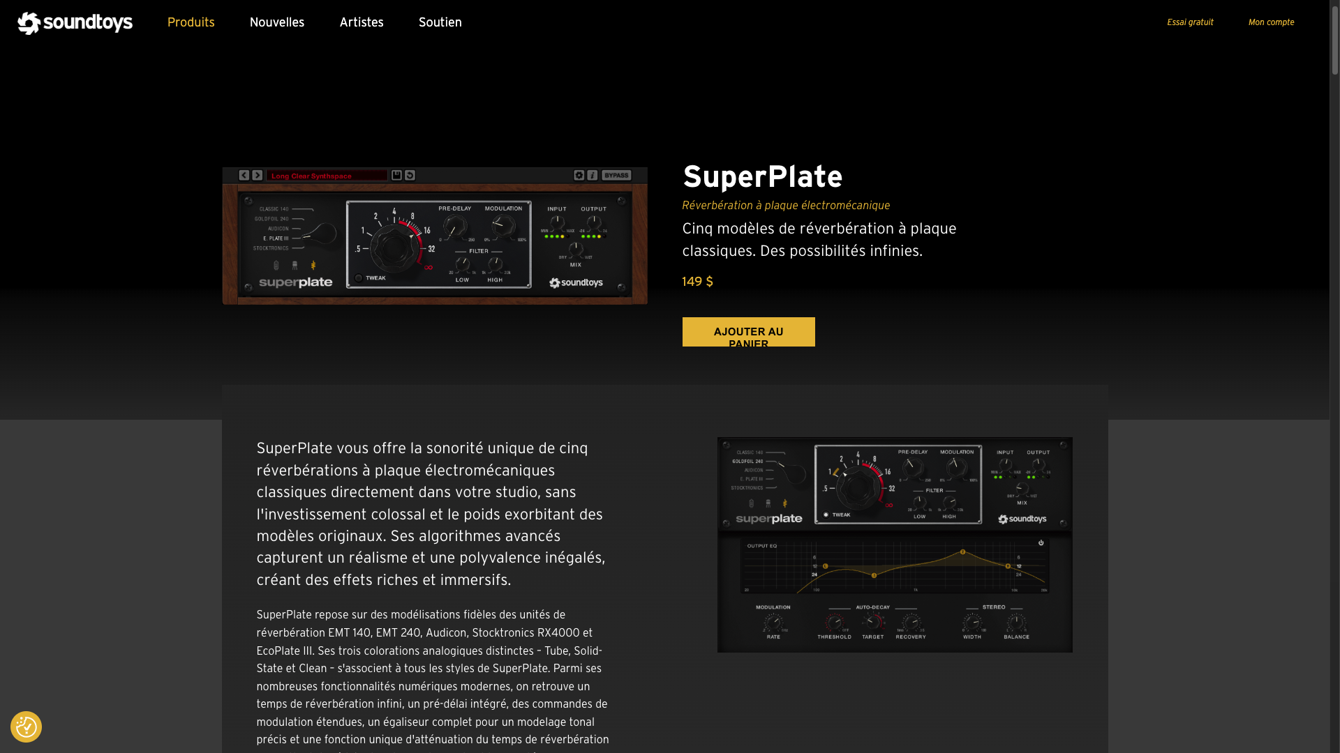 Vends Superplate de Soundtoys