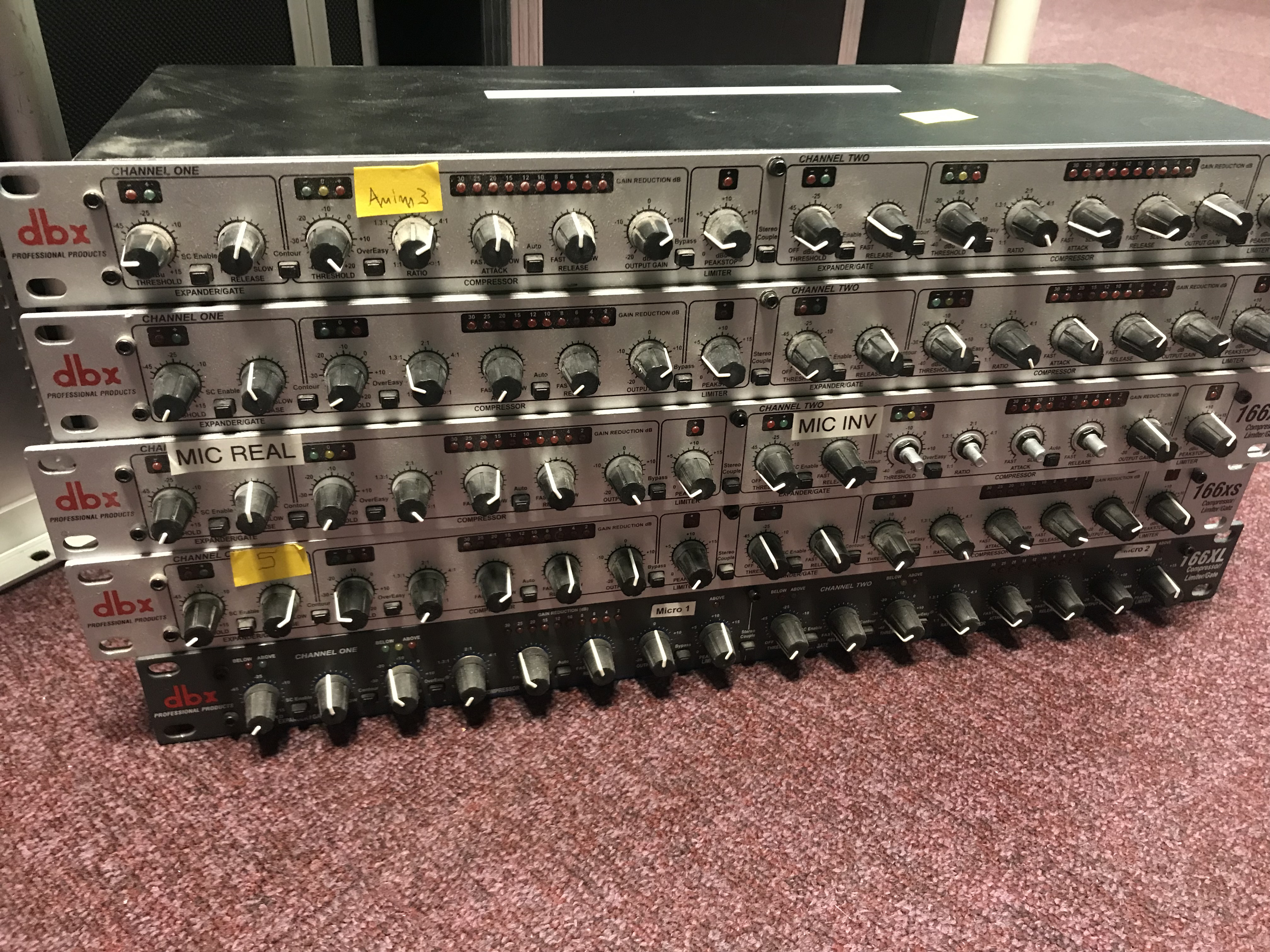 Lot de 4 dbx166XS + 1 dbx166XL