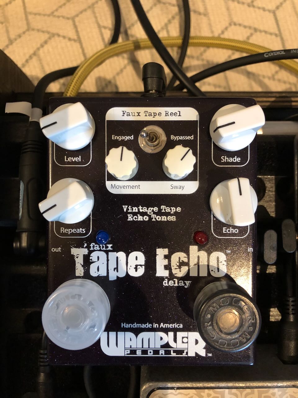 Vends Wampler Faux Tape Echo Tap Tempo