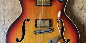 Rare Guitare KLIRA Thinline type 335 de 1960 Sunburst Rénovée