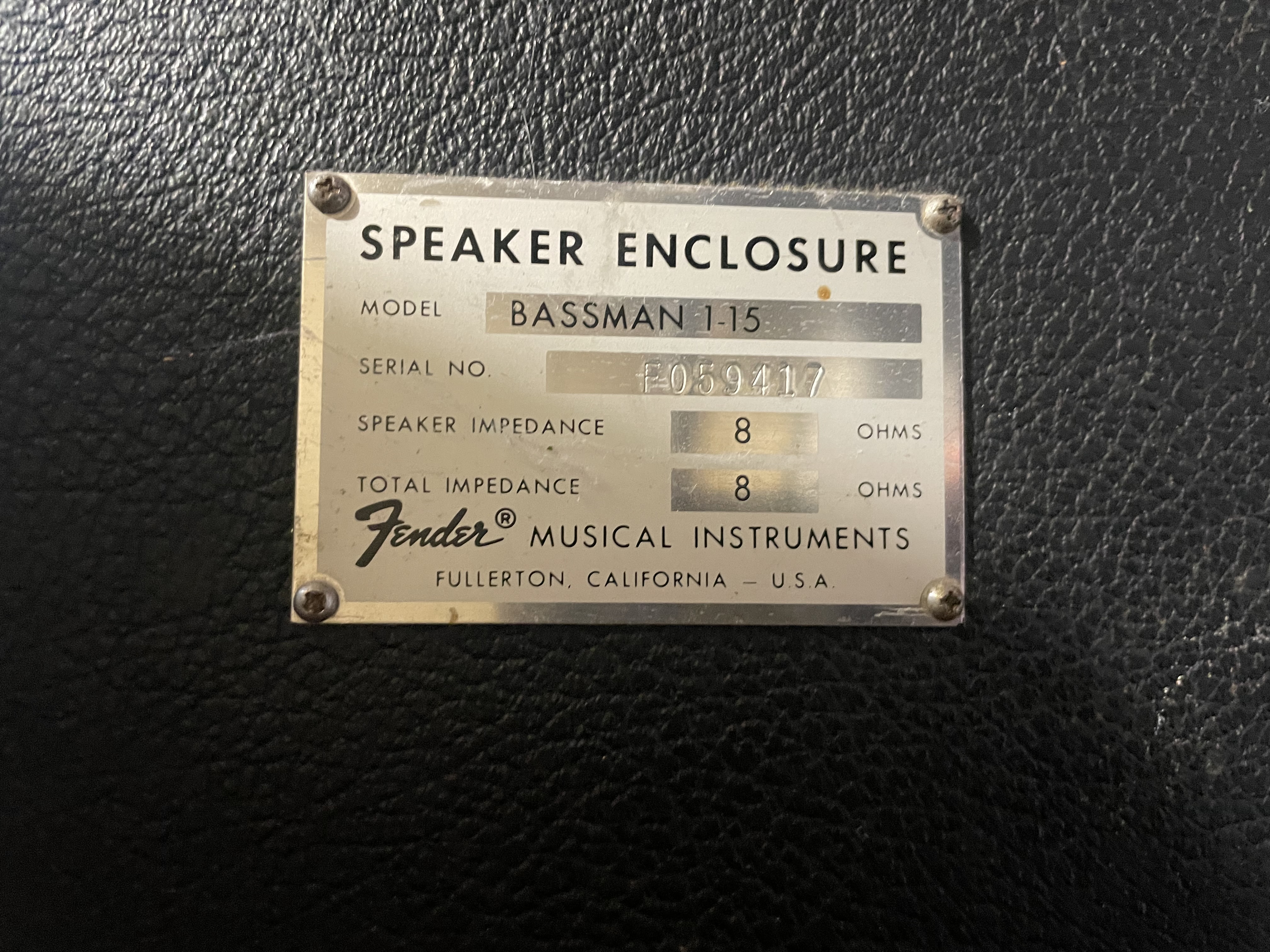 Annonce : Fender Bassman 50 + Baffle d’origine — Vintage USA (années 70)