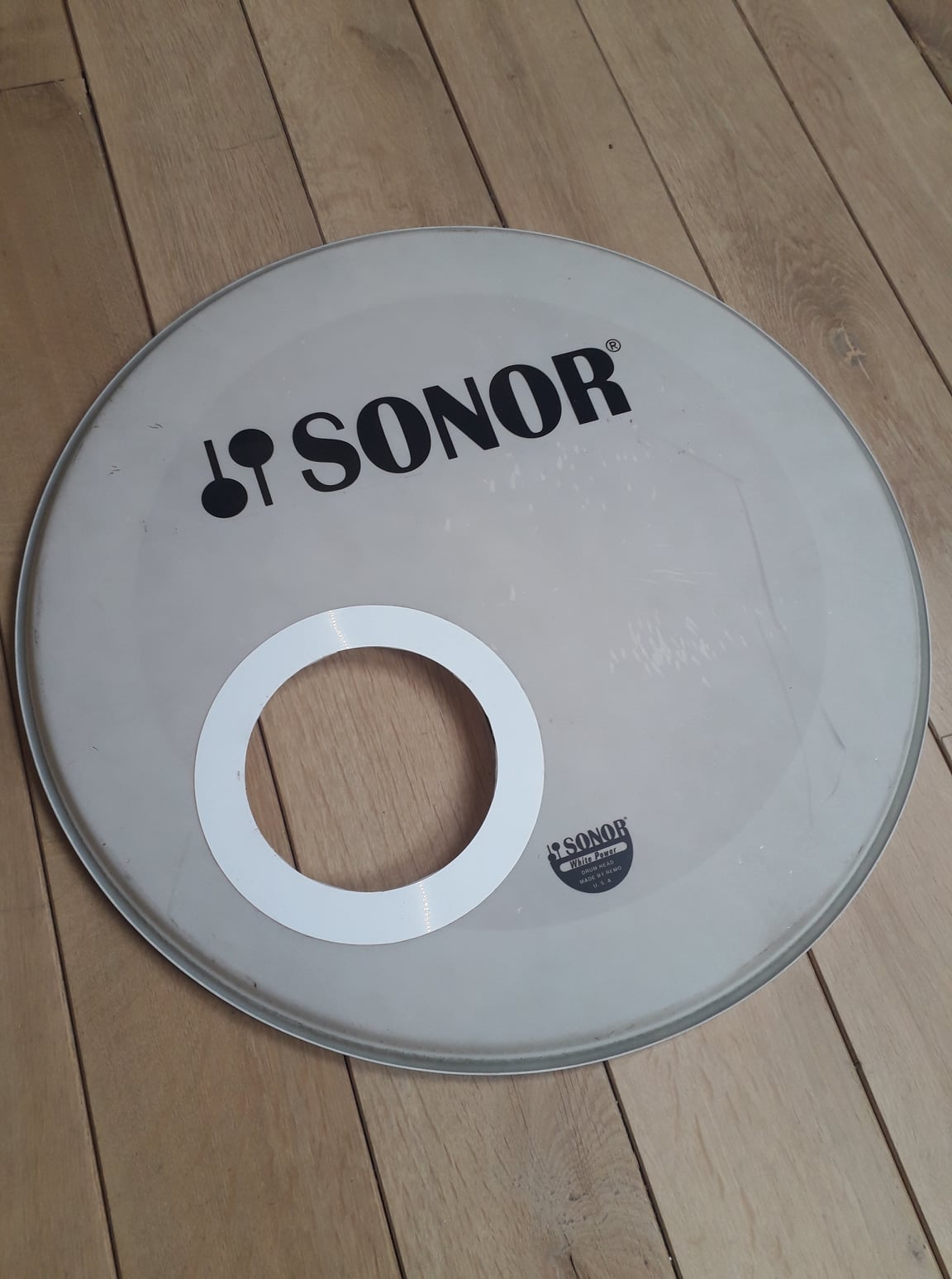 Peau grosse caisse/Sonor PW20BL Bass Reso Head White 20"