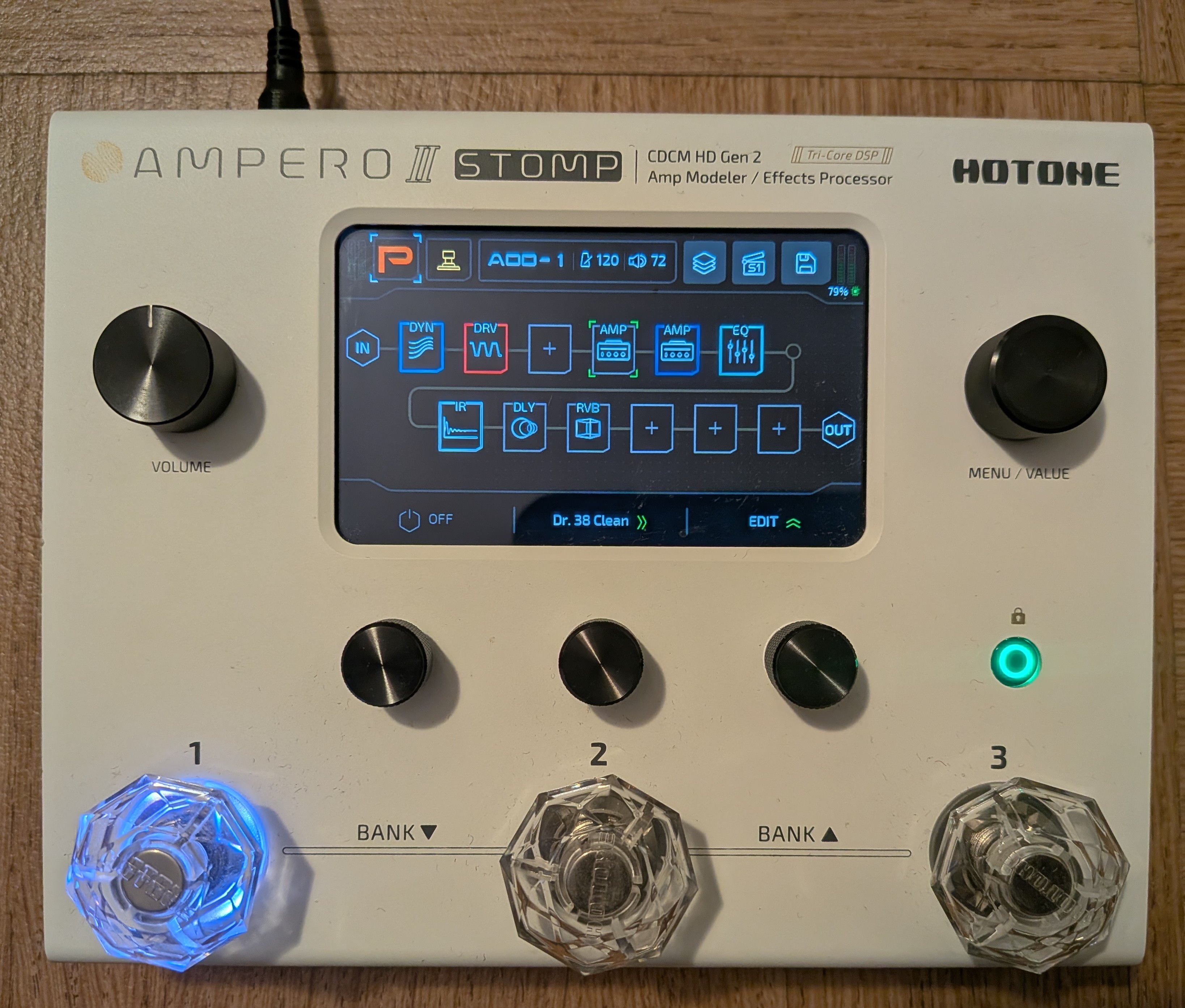 Vends Hotone Ampero II Stomp