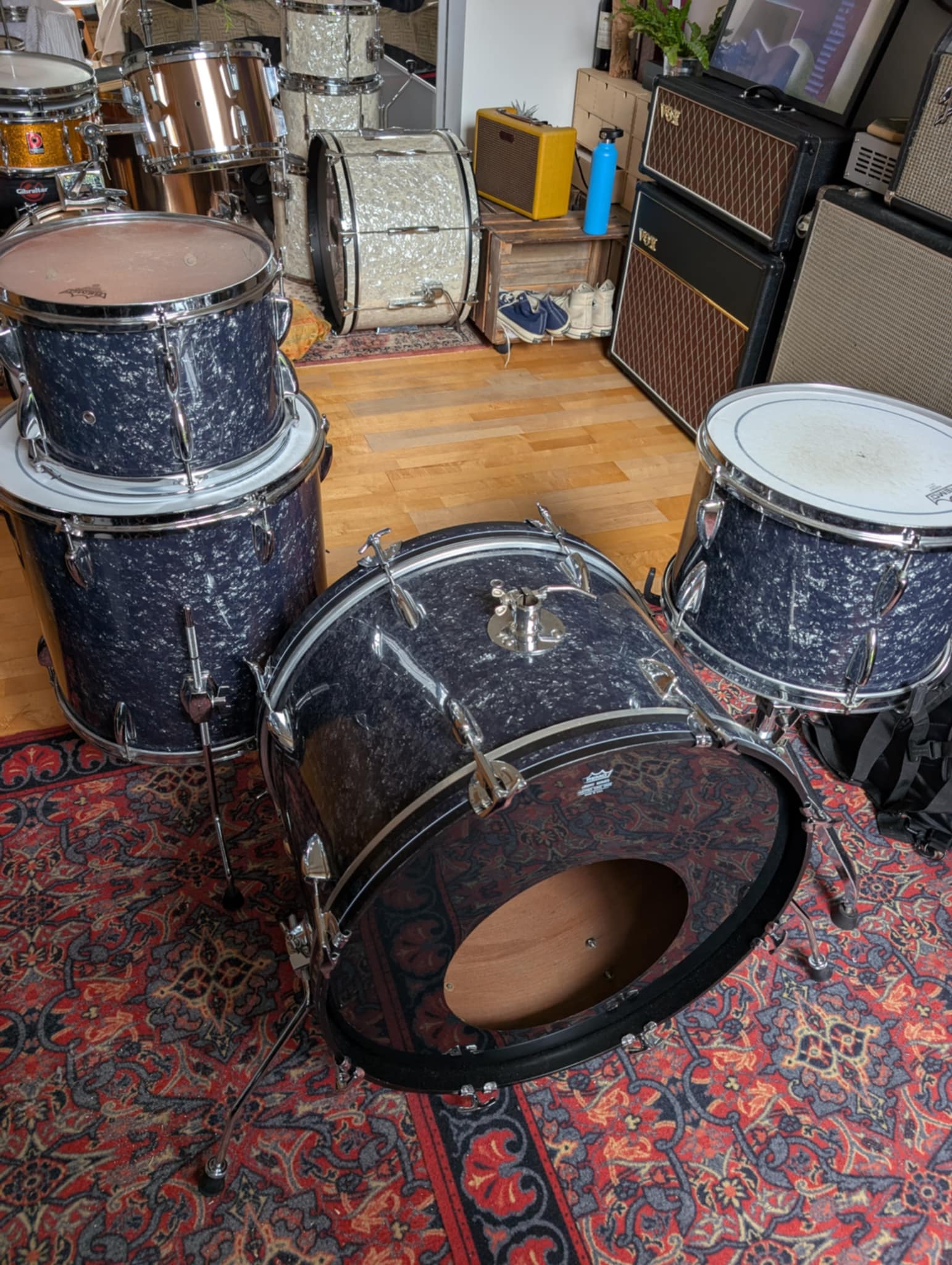 Batterie Capelle acajou (22, 12, 13, 16'')