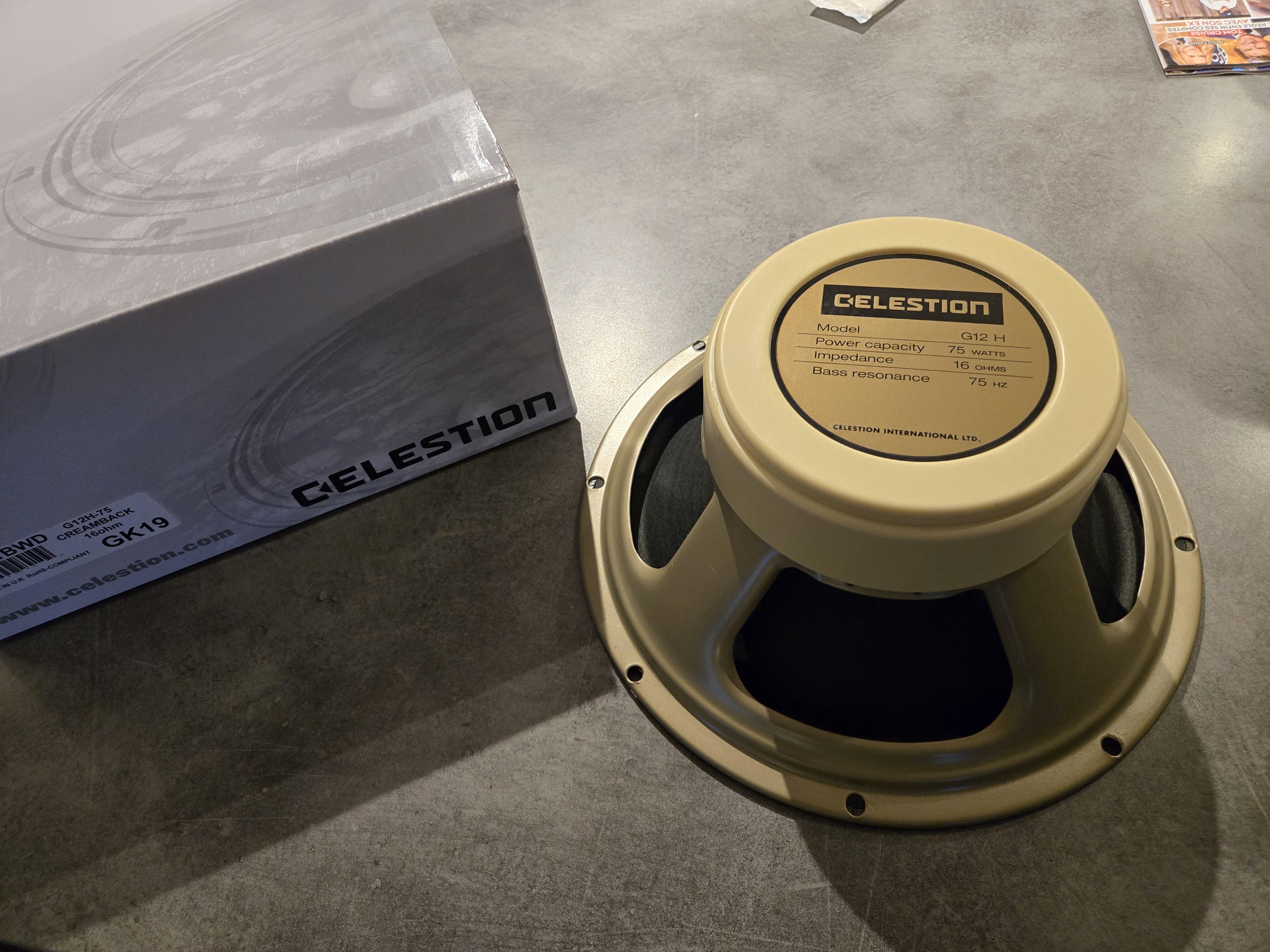 Vends HP Celestion Creamback G12H75 16ohm