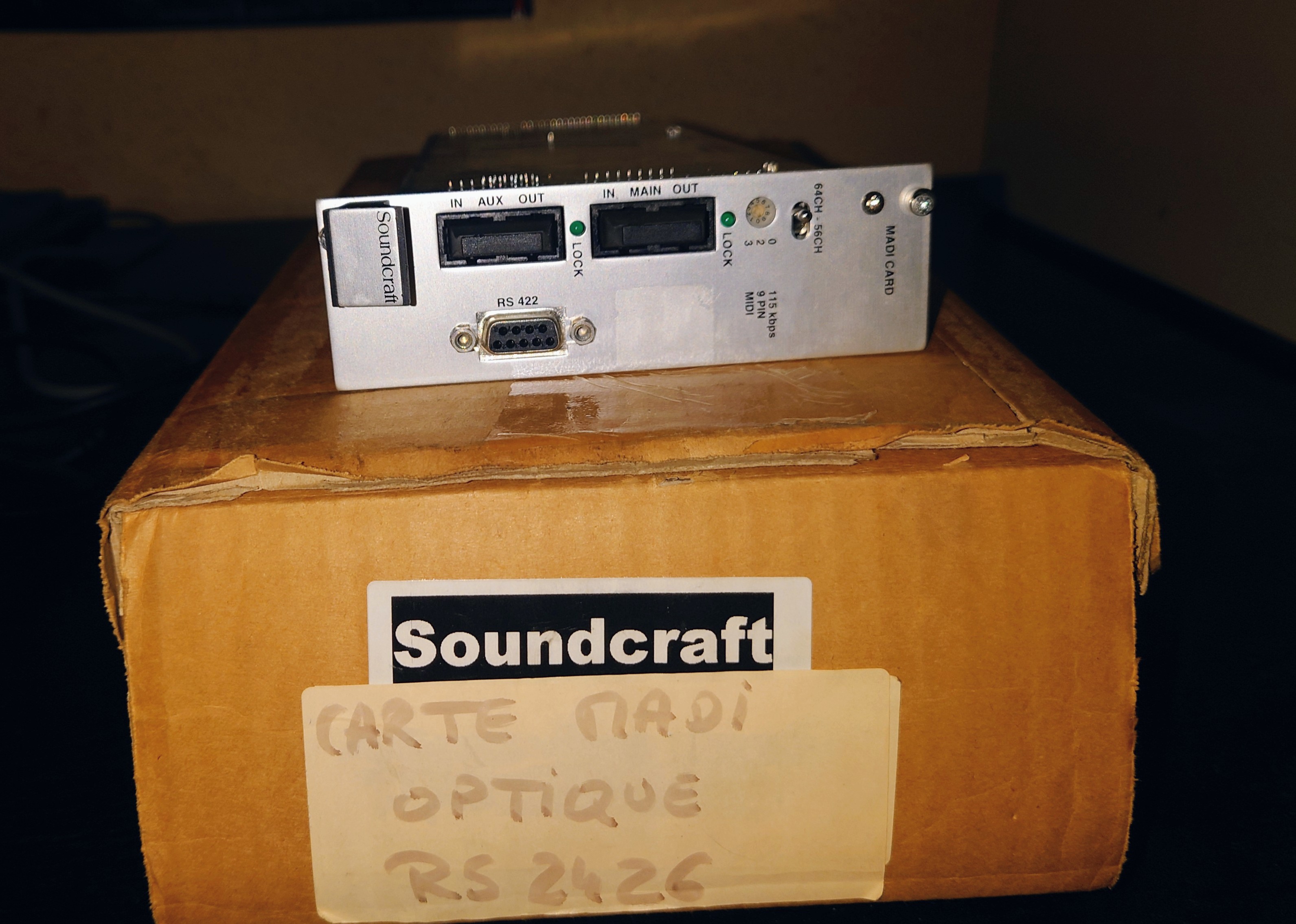 Vds carte MADI optique Soundcraft VI et SI series