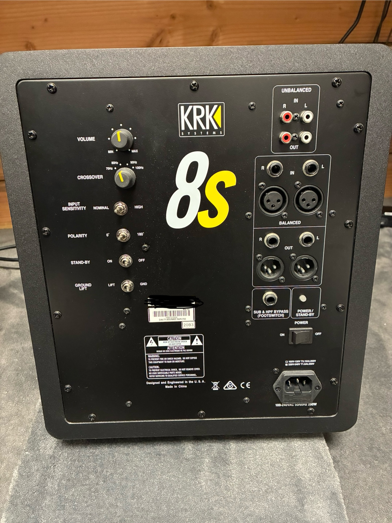 Vends caisson KRK 8S