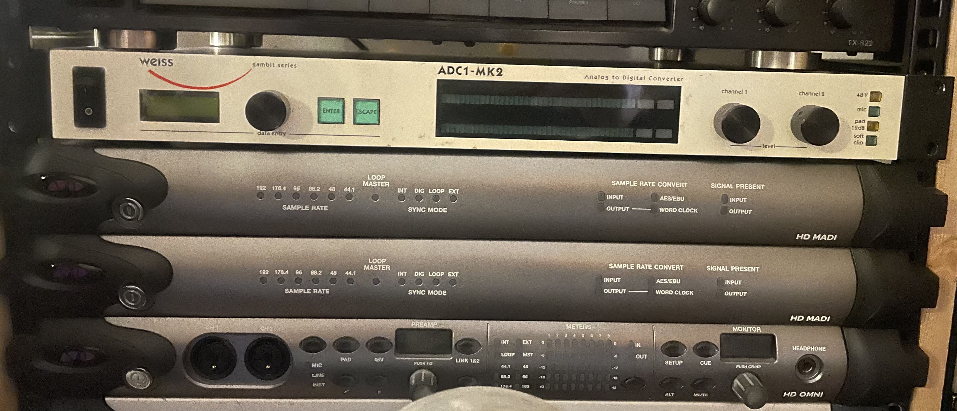 Weiss ADC1-mk2 avec preamplis micros